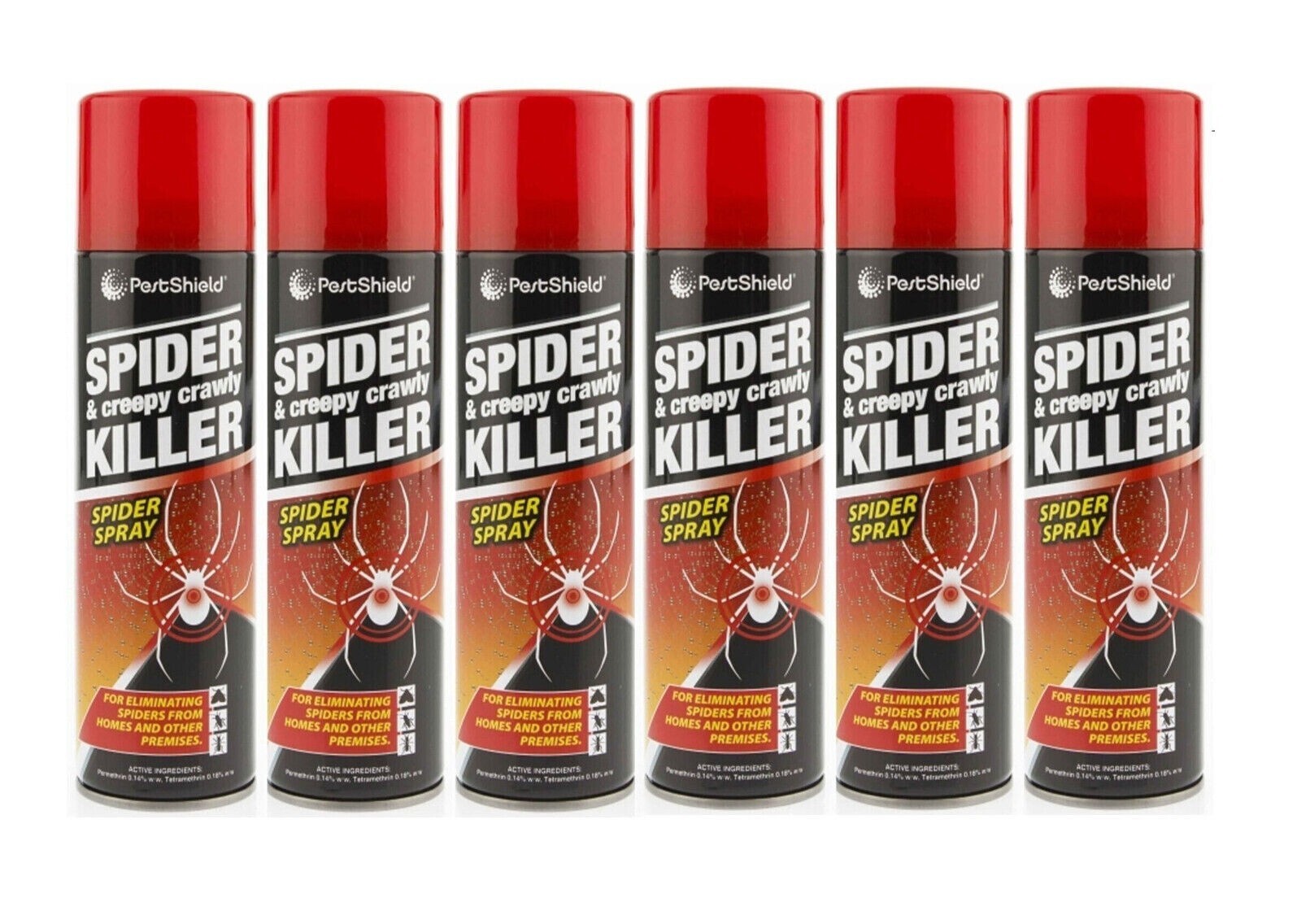 6 x Spider Creepy Crawly Insect Killer Spider Spray No More Insect Pest Control