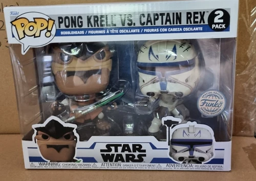 Star wars funko pop Pong Krell Vs Captain Rex 2 Pack Special Edition 
