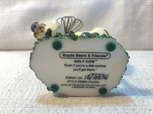 Boyds Bear & Friends Holy Cow Cheekie 1st Edition 1E Figur 36664 - Bild 5 von 7