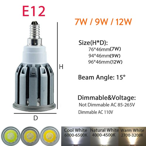 Led Spot Light 5W 7W 10W Indoor Room Lighting Decor Lamps Gu10 Bright Spotlight - Picture 12 of 17