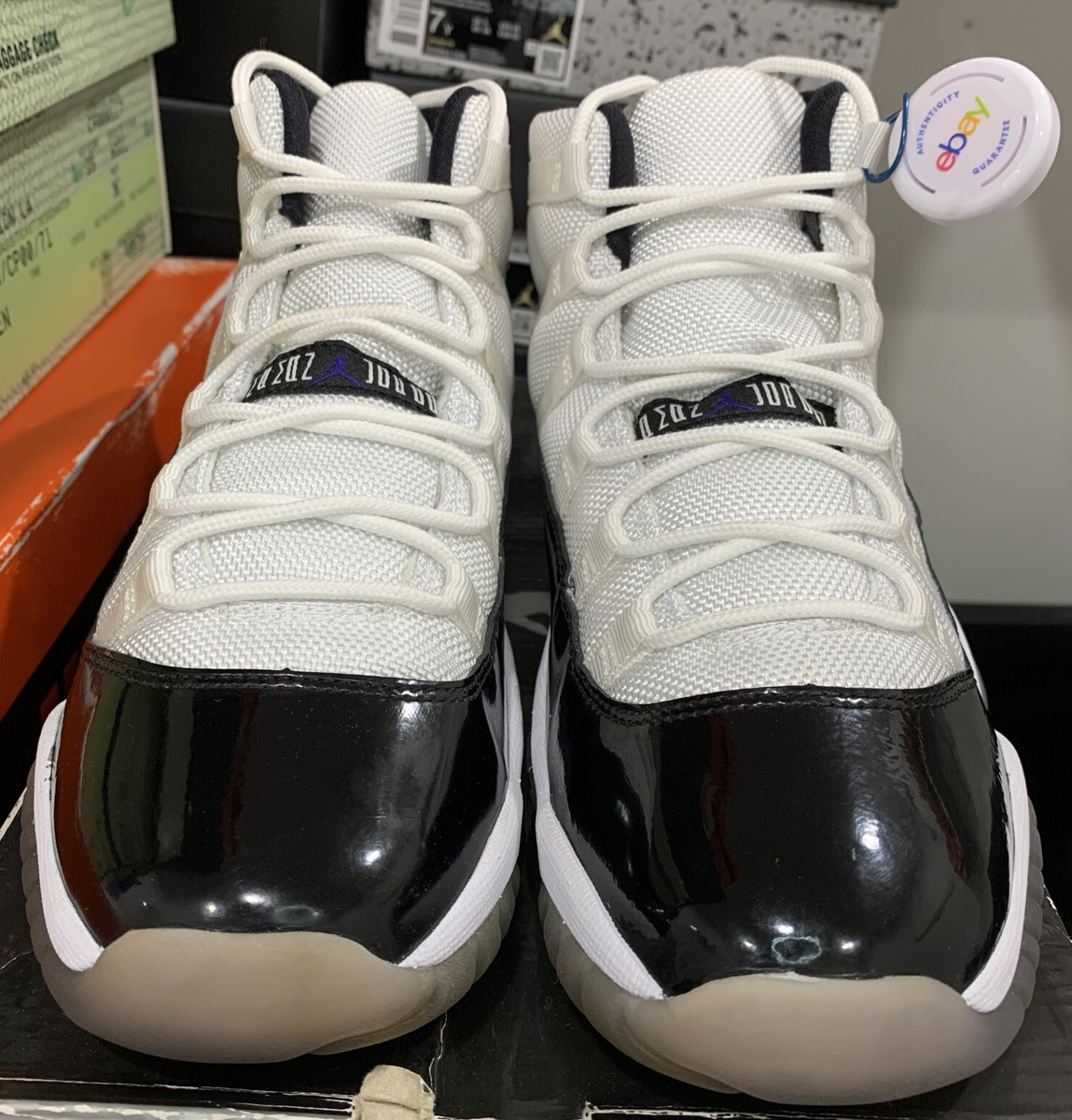 シューズ(男性用) NIKE AIR JORDAN 11 RETRO CONCORD (2011) Nike Air Jordan 11 Retro Concord Breathable, wear-resistant