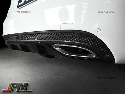 C63AMG Look #040 Black Rear Diffuser For 15-17 M-BENZ W205 C250 C300 ...