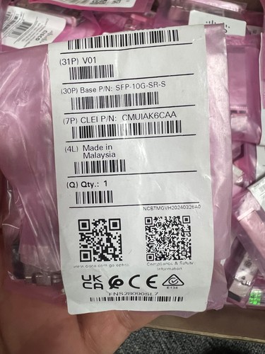 CISCO SFP-10G-SR-S 10GBASE-SR SFP+ Module for MMF 850nm transceivers 10-3105-01 - Afbeelding 4 van 4
