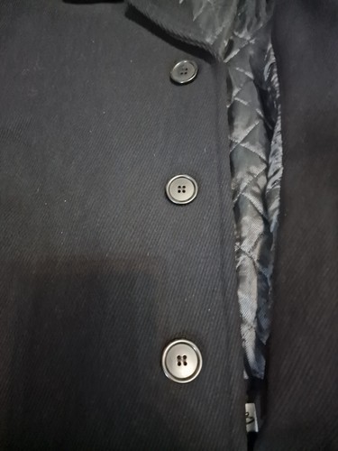 Abrigo Pierre Balmain Talla EU 44 Mediano Negro Chaqueta Pesada En muy buena condición - Imagen 3 de 12