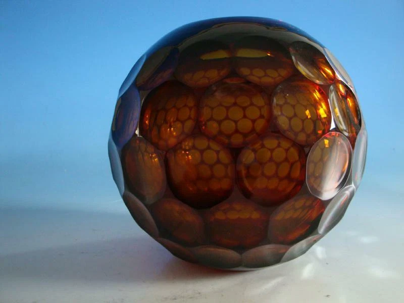 RS0319-069: Schöne Seltene WMF Glas Vase Blumenvase Kugelvase 20er  - Bild 3 von 4