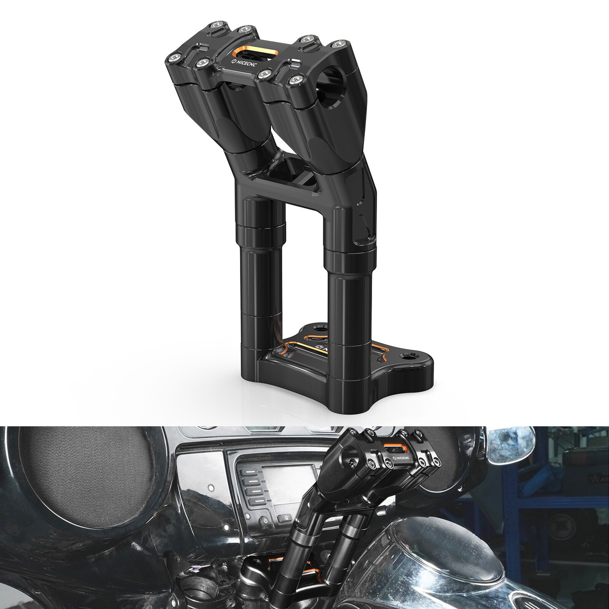 CALLEJERAポロ　size1 MPRO 1 inch Riser Black Front Foot Pegs For Kawasaki Ninja