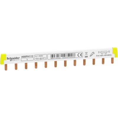 Schneider Electric A9XPH112 Phasenschiene STEG 1P 12Mod. 100A weiß brandneu