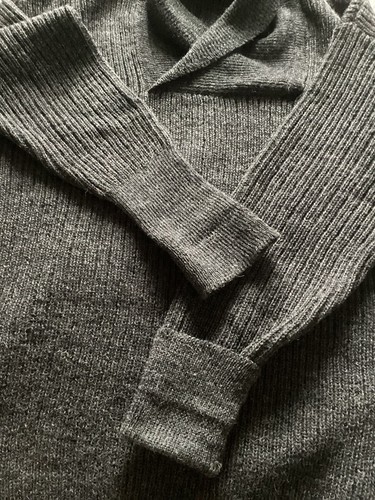 Maglione irlandese_Thomas Crean_Fisherman_Made In Ireland_100% SCHURWOOLE_Ecc_Grigio - Foto 6 di 12
