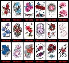 8 X Temporary Tattoos Body Arm Tattoo Sticker Half Sleeve Fake Waterproof US