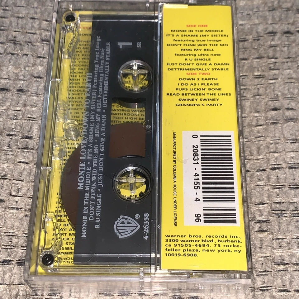 Down to Earth by Monie Love (Cassette, 1990) Rare Foto 2 de 3