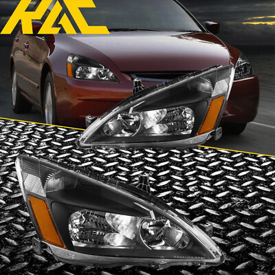 KAC Left & Right Headlights Assembly For Honda Accord 2003 2004 2005 2006 2007  