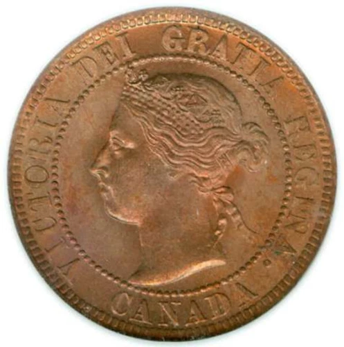 1899 Canada 1 Cent Coin Graded By NGC MS65 RD