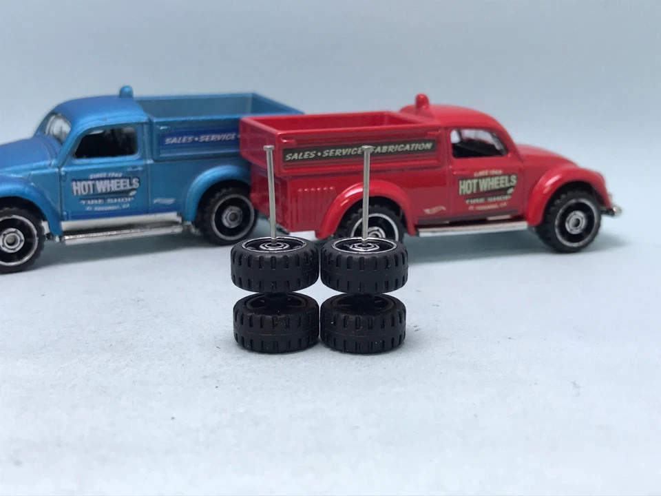 FR04 Matchbox 1:64 Real Riders # 5 radios todoterreno 10 mm negro medio, ruedas de goma Foto 3 de 4