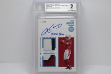 2019 Encased Kyler Murry RC Dual Swatch Signatures Red Sea Auto /25  BGS 9/10