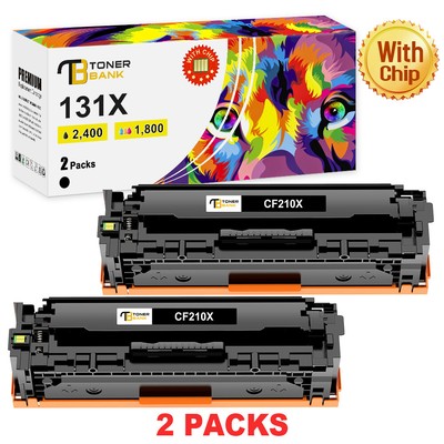 2PK CF210A Toner Cartridge For HP 131A LaserJet Pro 200 M251nw MFP M276nw M276