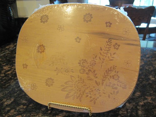 Longaberger Etched Floral Basket Lid 2010 - Picture 1 of 7