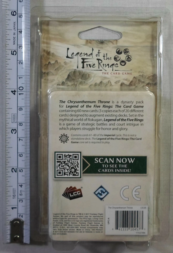 LEYENDA DE LOS CINCO ANILLOS L5R LCG EL CRISANTEMO TRONO DINASTÍA PAQUETE SELLADO Foto 2 de 4
