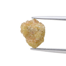 Natural Uncut Diamond 4.06tcw Yellow Natural Irregular Diamond Shape For Ring