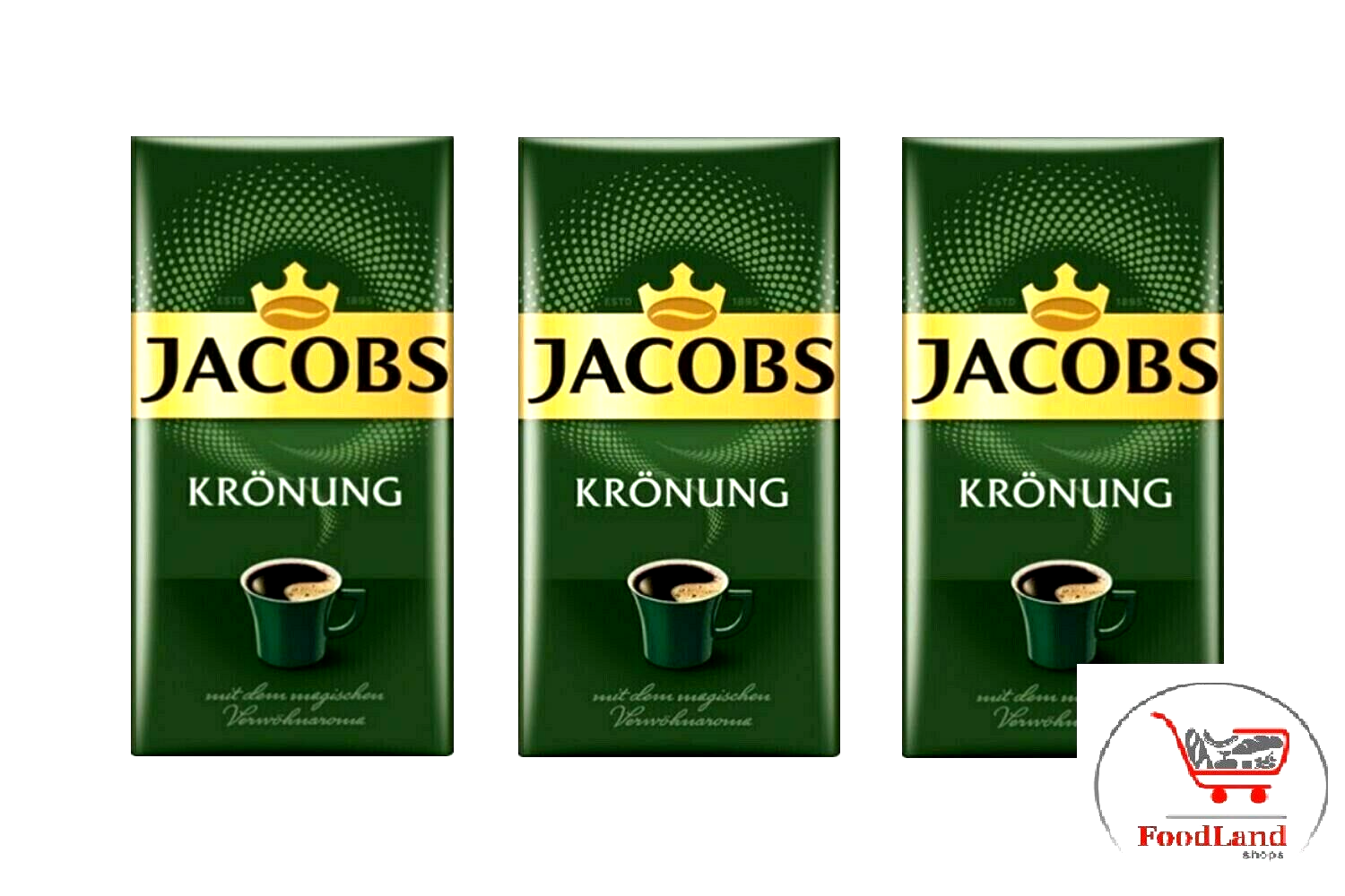 3 x 500g JACOBS Kronung Ground Coffee / WITH US PURCHASING IS