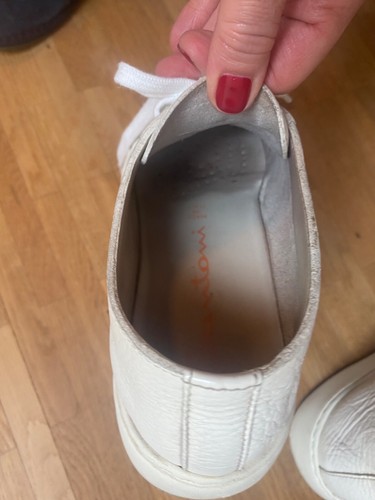 Santoni weiße Sneaker Hirschleder Gr 39 - Bild 13 von 13
