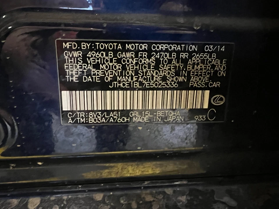 LEXUS GS350 2013-2020 CAJA DE CALEFACCIÓN CALENTADOR MONTAJE CARCASA CALENTADOR NÚCLEO EVAPORADOR Foto 3 de 4