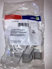 LOT Of 8 - Leviton 41084-BG Quikport Snap-In Blank GREY