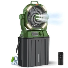 Misting Fan with Portable 6L Bucket for Outdoor Patios, 20000mAh Rechargeable...