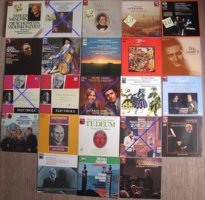 20LP KLASSIK EMI Paganini Haydn Bach Mozart Chopin Beethoven Brahms Schubert, Ex