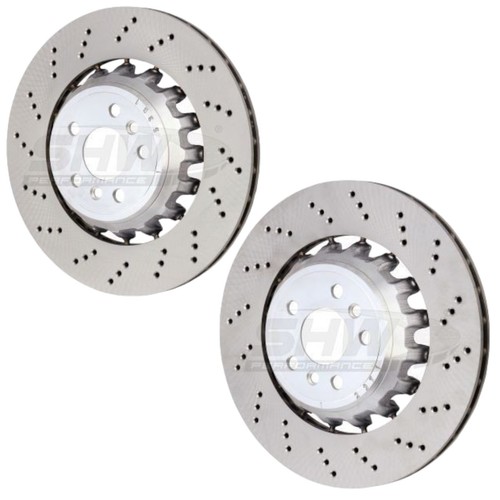 Discos de freno traseros SHW perforados 370 mm R90 x2 para BMW X3M F97 / X4M F98 incl. comp - Imagen 2 de 5