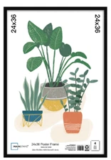 Mainstays 24x36 Basic Black Poster Frame Free & Fast Shipping Black poster frame