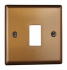 Varilight XYPGY1.BZ Urban Brushed Bronze 1 Gang PowerGrid Plate (Single Plate)