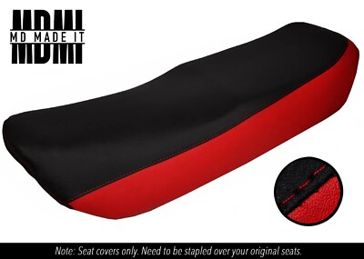 PASST FÜR HONDA CB 125 SUPERDREAM 82-88 DUAL MASSGEFERTIGTER VINYL-SITZBEZUG SCHWARZ & B-ROT
