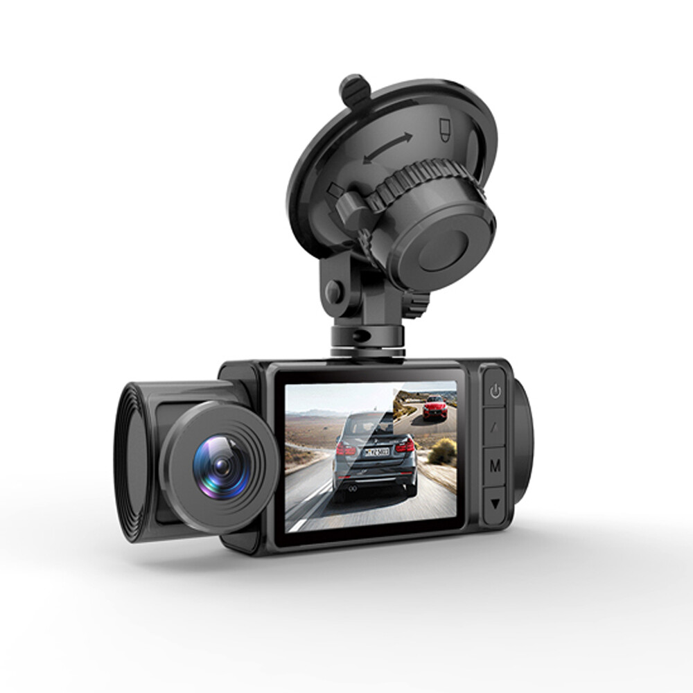 3 Cameras Dash Cam 2in Clear Car Rearview Mirror Car Video