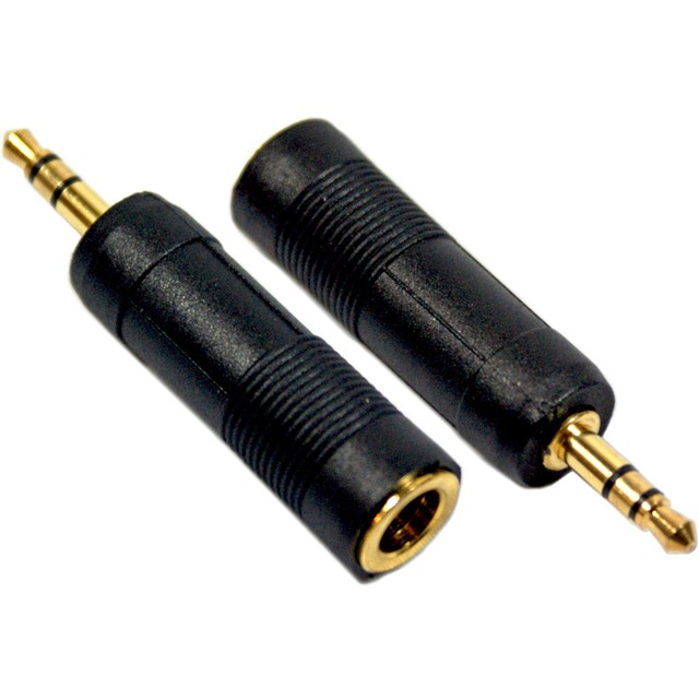 GOLD 3.5mm AUX Male to 6.35mm ¼” Female Adapter Large Keyboard