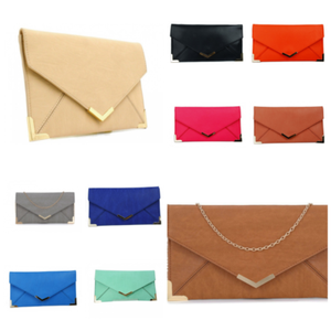 New Ladies Prom Faux Leather Two Tone Wedding Party Evening Envelope Clutch Bags