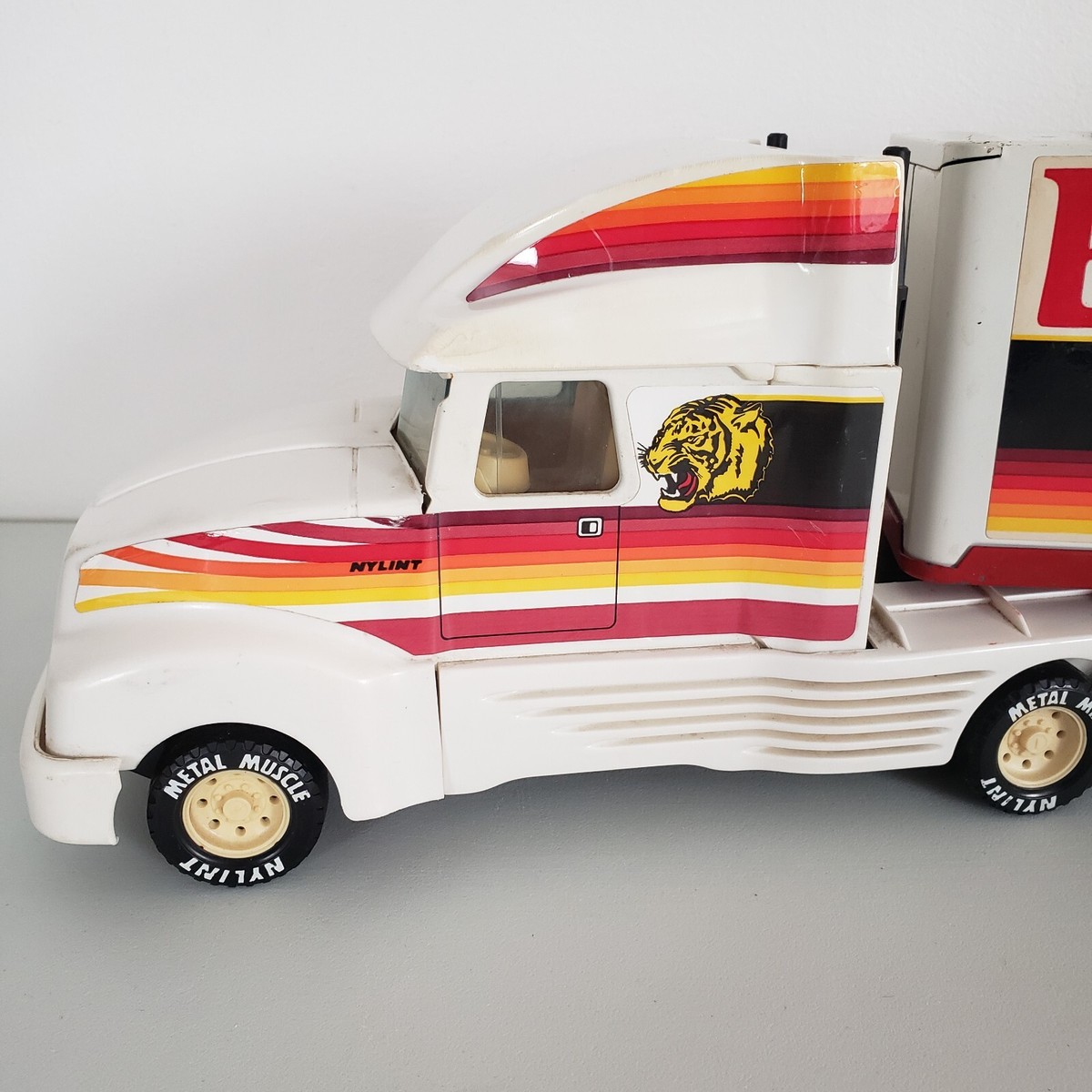 NYLINT 製　USA vintage track trailer ブリキ 1960 Nylint #4000 Ford Speedway Special Steel Pickup Truck