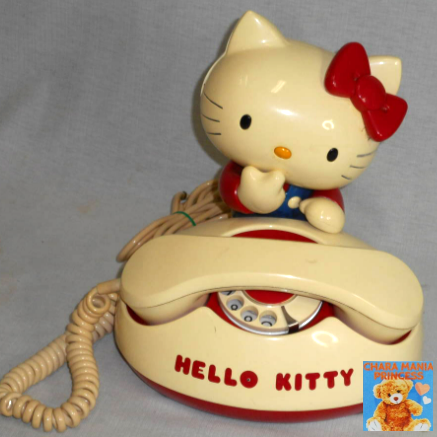 Sanrio Hello Kitty Old Dial Telephone Vintage Rare Tamura Denki