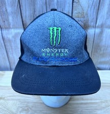 Monster Energy Jam AMA Supercross SX Hat Cap SnapBack Adjustable OSFM Brim Stain
