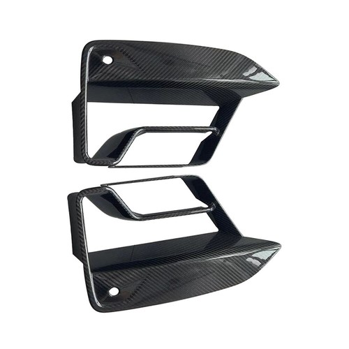 Fits BMW F90 M5 LCI 21-23 Real Carbon Front Bumper Grill Air Fog Lamp Vent Cover - Foto 5 di 8