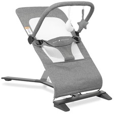 Baby Delight Alpine Deluxe Portable Bouncer, Infant, 0-6 Months, Charcoal Tweed