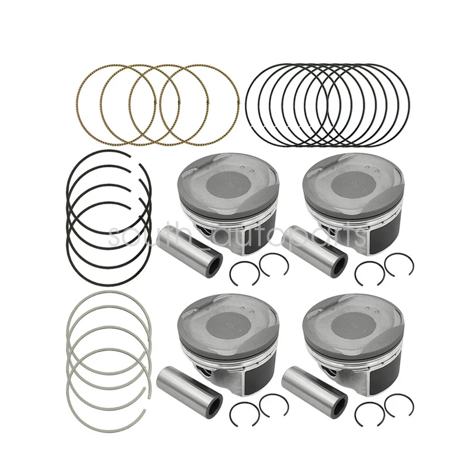 Pistons & Rings Kits For 07-13 Toyota Camry RAV4 MATRIX Scion tC Lexus 2.4 2AZFE Foto 2 de 4