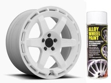 Alloy Wheel Restoration Spray Paint SATIN WHITE 400ml (WE1) Motorbike M