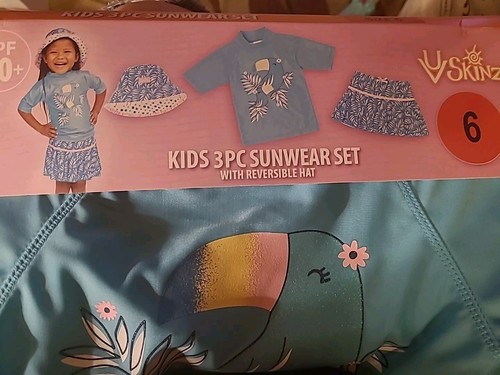 UV SKINZ UPF 50+ Girls' 3-Piece Swim Set - Size 6. 1359296 - Picture 2 of 9