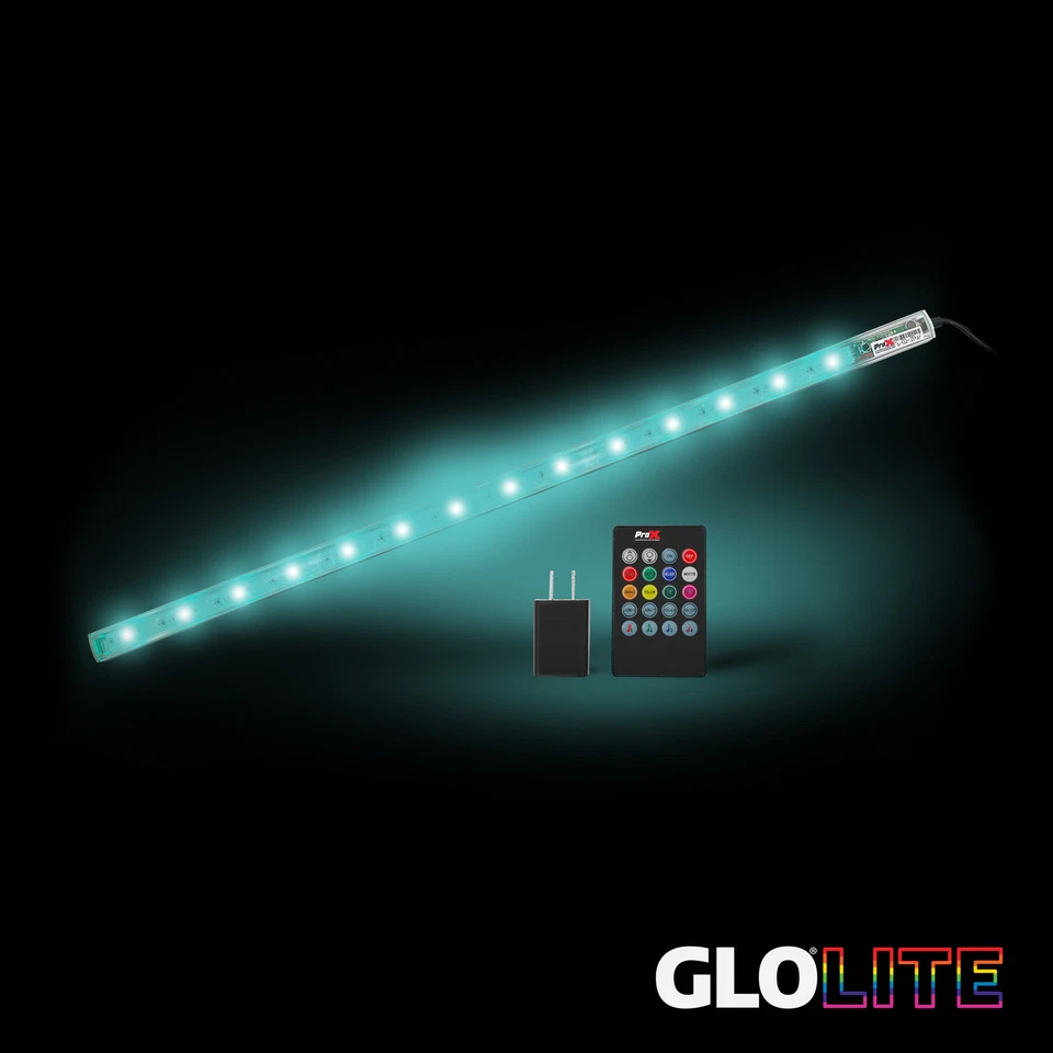ProX X-GLOLITE20 20" RGB LED Accent Strip Light Fixture+USB Power RF Remote - Image 2 of 4