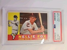 Graded 1960 Topps Nellie Fox #100 Baseball Card PSA 4 VG-EX