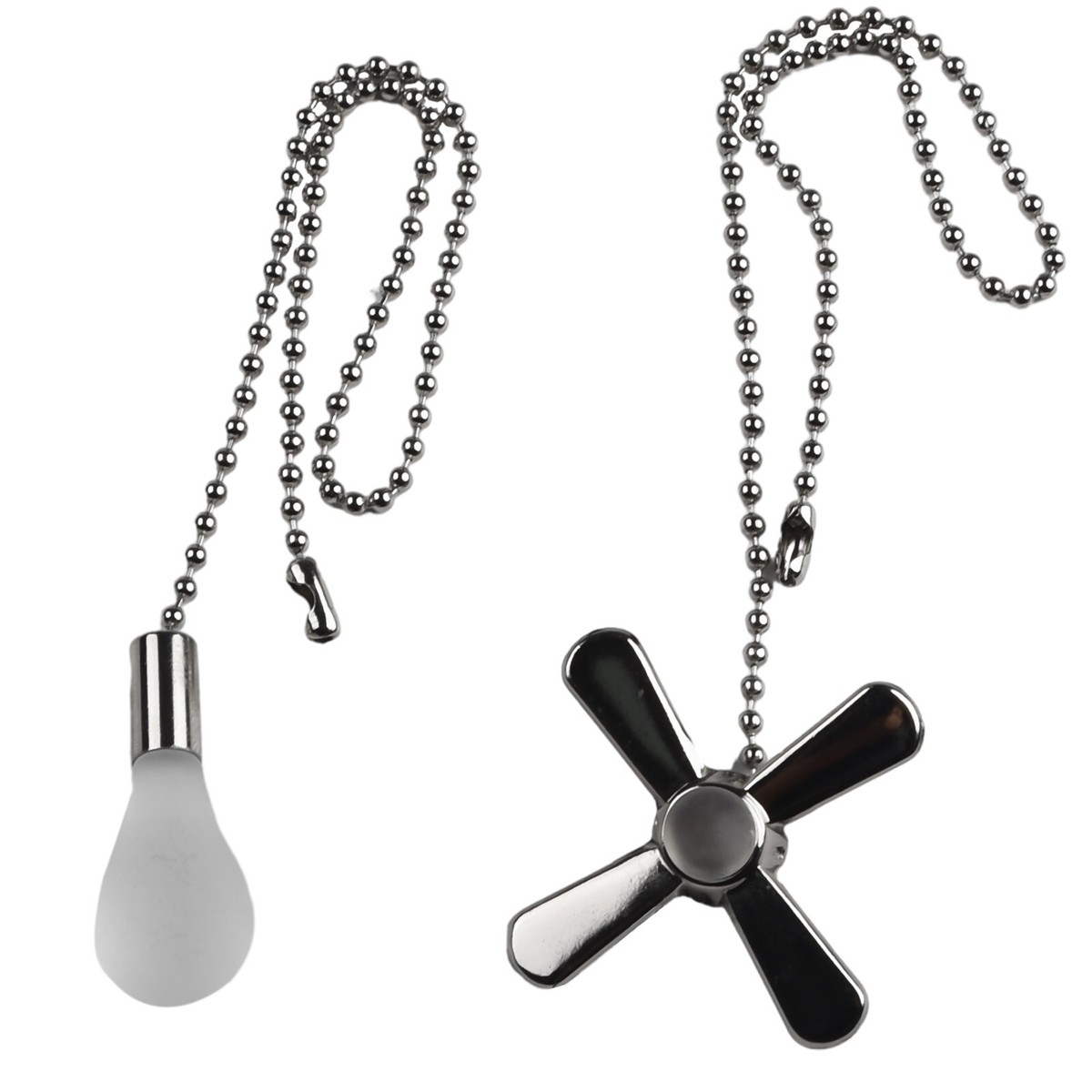 Decorative Pull Cord For Ceiling Fan & Light Switch – Crystal Ball Chain Extender With Connector, Zipper-Style Extension For Fixtures & Blinds