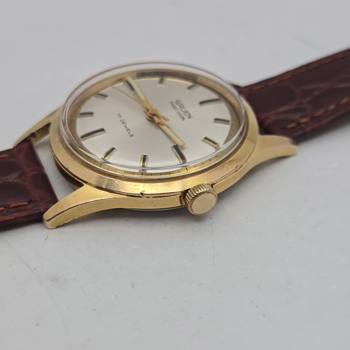 Vintage GRUEN 510 Rss men's manual wind watch N510SS 17Jewels