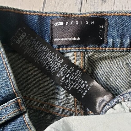 NUEVO SIN ETIQUETAS - ASOS DESIGN Vaqueros acampanados altos en azul oscuro tintado - Talla 30/36L - Imagen 5 de 5