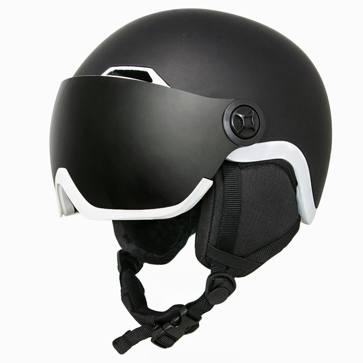 Snowboard Helmet with Integrated Goggles Shield 2 in 1 Ski Snow