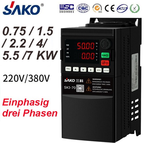 220V / 380V 0.75KW 1.5KW 4KW 5.5KW 7.5KW convertidor de frecuencia convertidor de frecuencia VFD